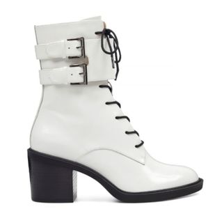 Nine West Fynndelle Patent Leather Lace Up Booties